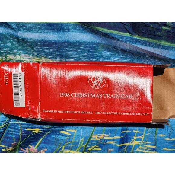 Franklin Mint HO 40' North Pole Pines Christmas Gondola 1998 MIB Train Car LE - Picture 4 of 4